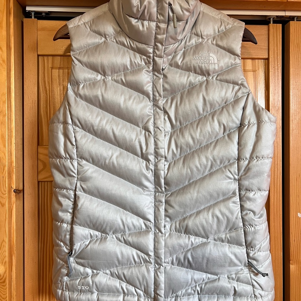 The North Face Silver Quilted Puffer Vest